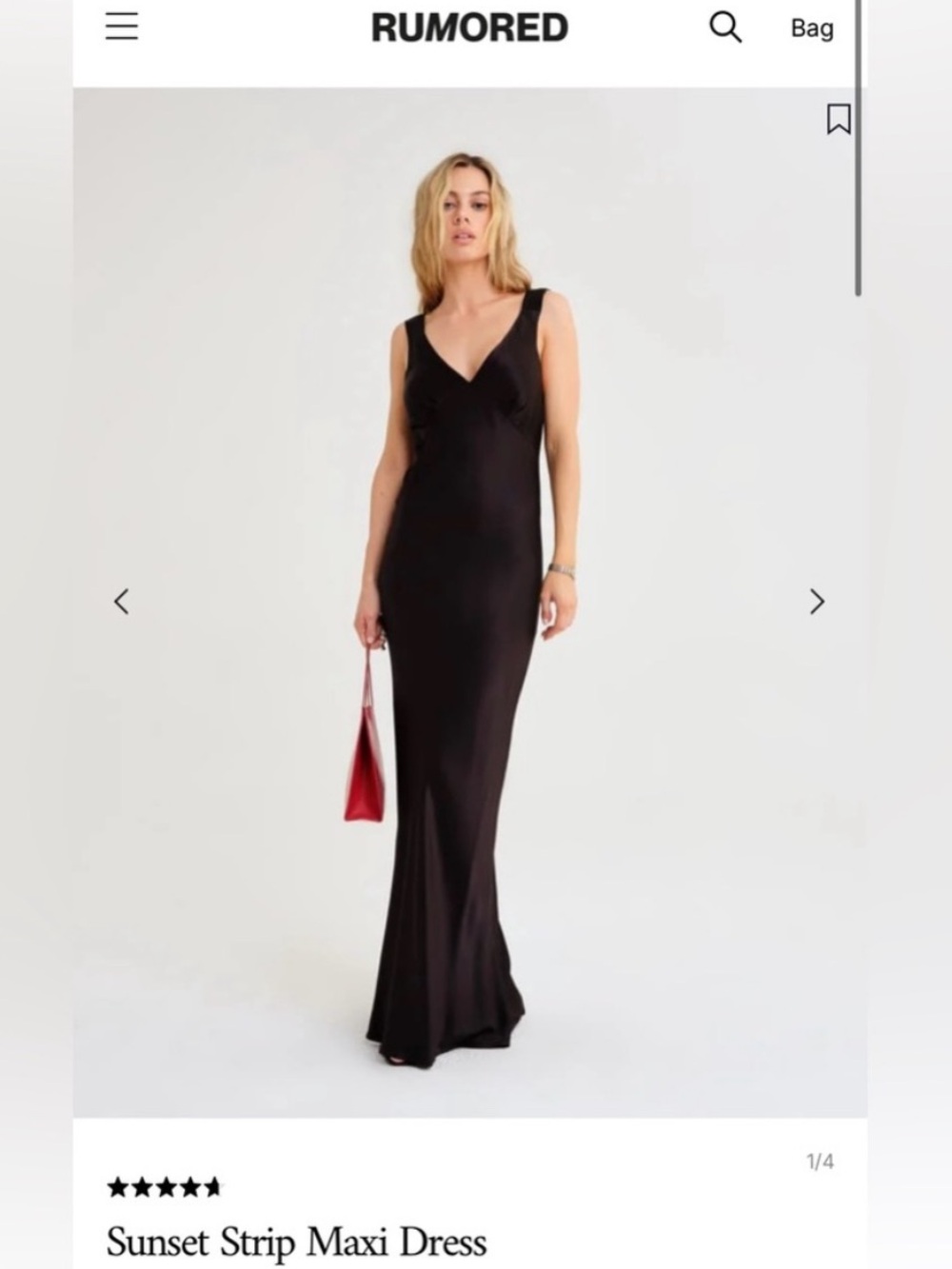 Rumored Sunset Strip Black Maxi Dress